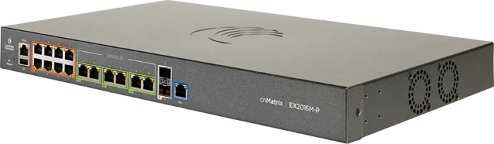 Cambium Networks cnMatrix EX2000 Rackmount Gigabit Managed Switch, 14x RJ-45, 2x SFP+, 240W PoE++