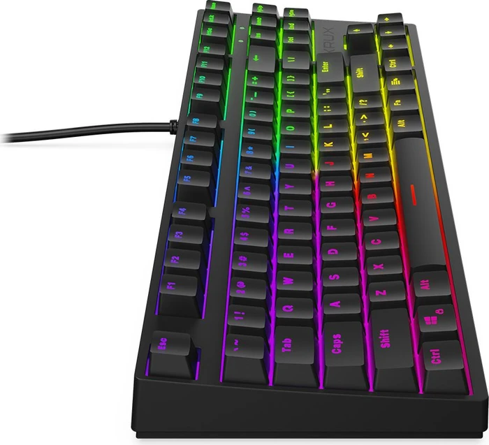 Krux Atax Pro RGB, TKL, schwarz, LEDs RGB, Gateron RED, USB, US
