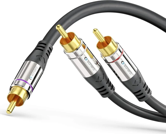 Sonero Premium 1x Cinch auf 2x Cinch Stereo Kabel 7.5m