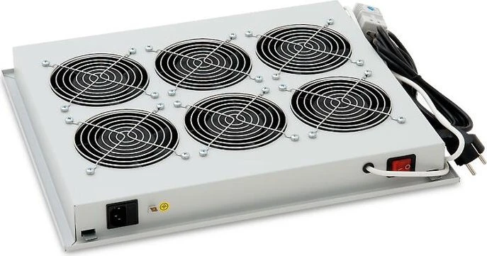 Triton Lüfterblech für Boden/Dach, 6 Ventilatoren, hellgrau