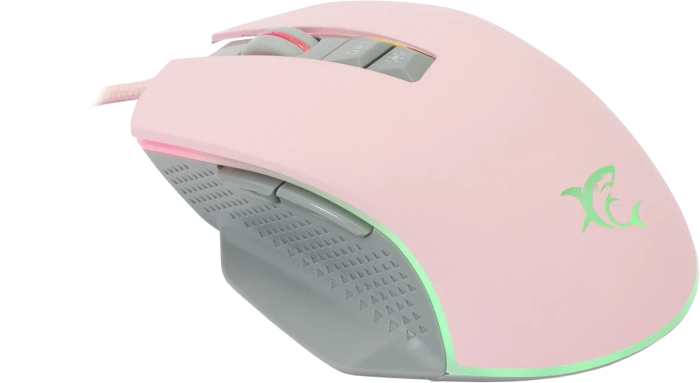 White Shark Gareth Pink Gaming Mouse, rosa/grau, USB