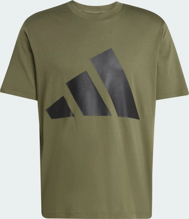 adidas Essentials Big Logo T-Shirt kurzarm olive strata/black (Herren)