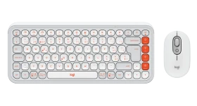 Logitech POP Icon Combo, Off-White & Orange, Logi Bolt, USB/Bluetooth, CH
