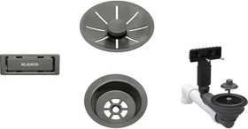 Blanco Ablaufgarniturset für Einzelbecken satin dark steel