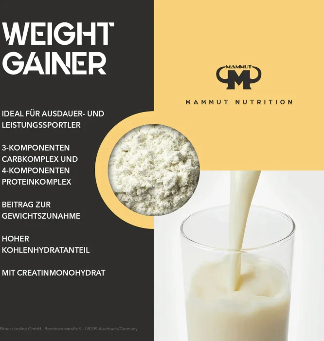 Mammut Nutrition Weight Gainer Crash 5000 Vanille 4.5kg