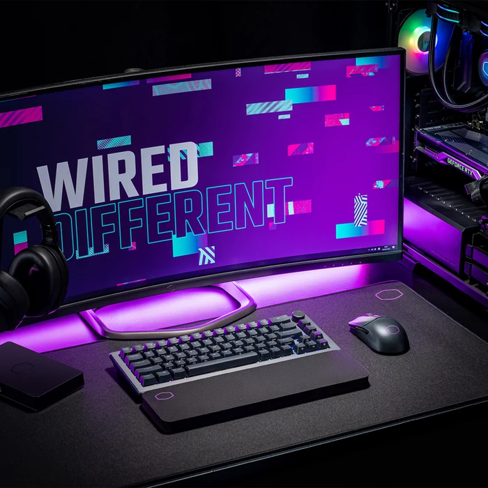 Cooler Master MasterMouse MM712 Gaming Maus schwarz, USB/Bluetooth