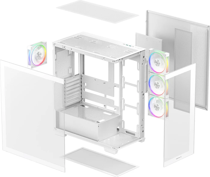 DeepCool CG580 4F V2 WH, weiß, Glasfenster