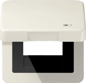 Jung Serie CD Klappdeckel Thermoplast mit Symbol "Charger", weiß