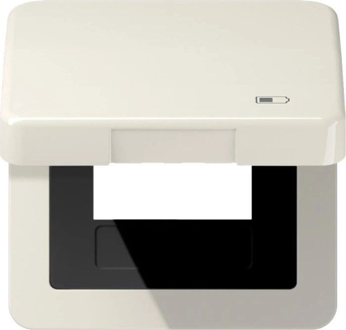 Jung Serie CD Klappdeckel Thermoplast mit Symbol "Charger", weiß