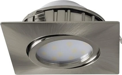 Eglo Pineda eckig 8.4cm 6W 3000K Einbauleuchte nickel matt