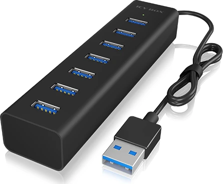 RaidSonic Icy Box IB-HUB1700-U3 USB-Hub, 7x USB-A 3.0, USB-A 3.0 [Stecker]