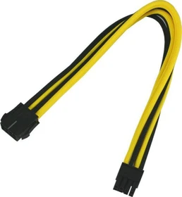Nanoxia 8-Pin PCIe Verlängerung 30cm, single schwarz/gelb (NX8PE3ESG)