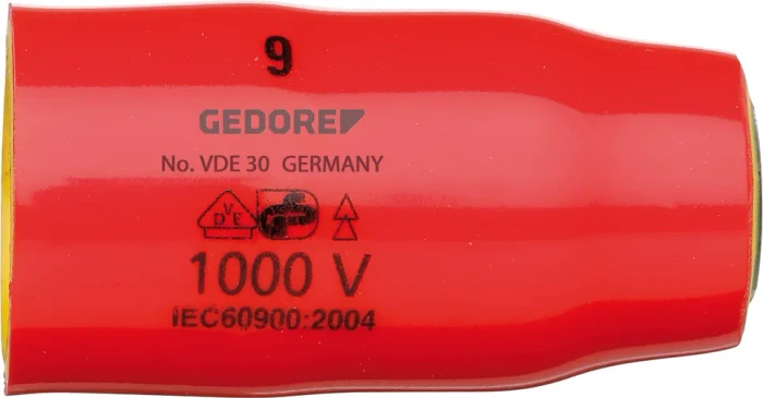 Gedore VDE 30 17 VDE Außensechskant Steckschlüssel 3/8", 17x46mm