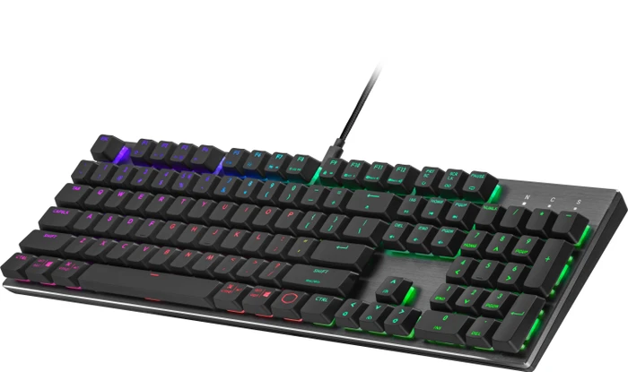 Cooler Master SK652, grau/schwarz, LEDs RGB, TTC LOW PROFILE RGB RED, USB, US