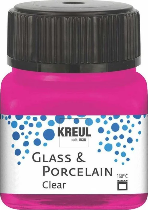 Kreul Glass & Porcelain Clear Malfarbe, pink, 20ml
