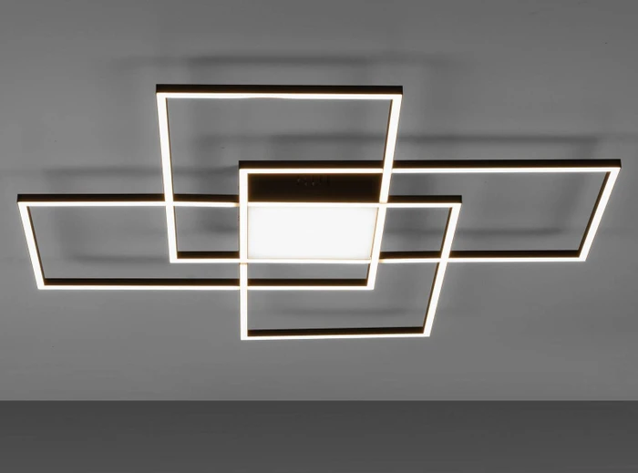 Paul Neuhaus Q-Asmin LED 50W 80x80cm Deckenleuchte schwarz