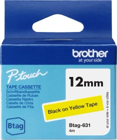 Brother Btag-631 Beschriftungsband, 12mm, schwarz/gelb