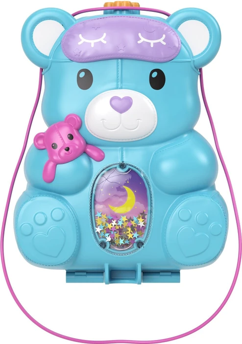 Mattel Polly Pocket - Sleepover Teddybär-Tasche