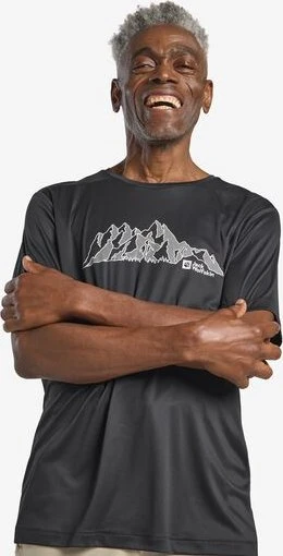 Jack Wolfskin Peak Graphic Funktionsshirt kurzarm mtn phantom (Herren)
