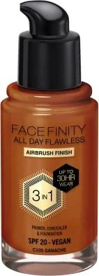 Max Factor Facefinity All Day Flawless Foundation C105 ganache LSF20, 30ml