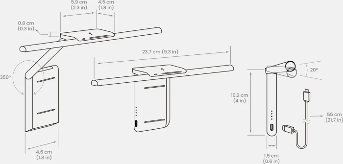 BenQ LaptopBar Notebook Lampe, schwarz
