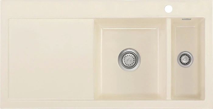 systemceram Mera 100 F Einbau Becken rechts magnolie