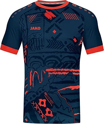 Jako Tropicana Funktionsshirt kurzarm navy/flame