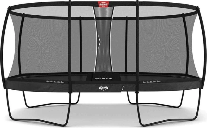 Berg Grand Elite mit Sicherheitsnetz 520x345cm Trampolin grau