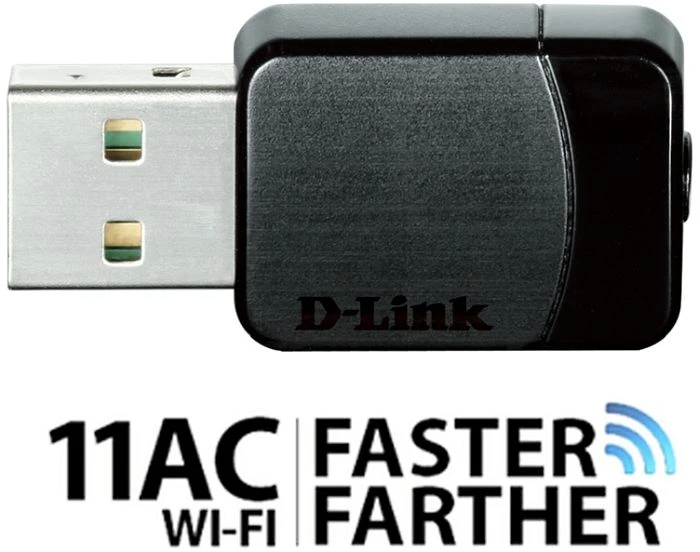 D-Link Wireless AC DualBand Nano, 2.4GHz/5GHz WLAN, USB-A 2.0 [Stecker]