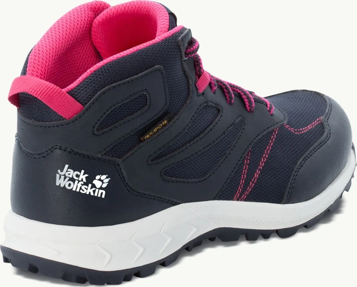 Jack Wolfskin Woodland Texapore Mid night blue/pink (Junior)