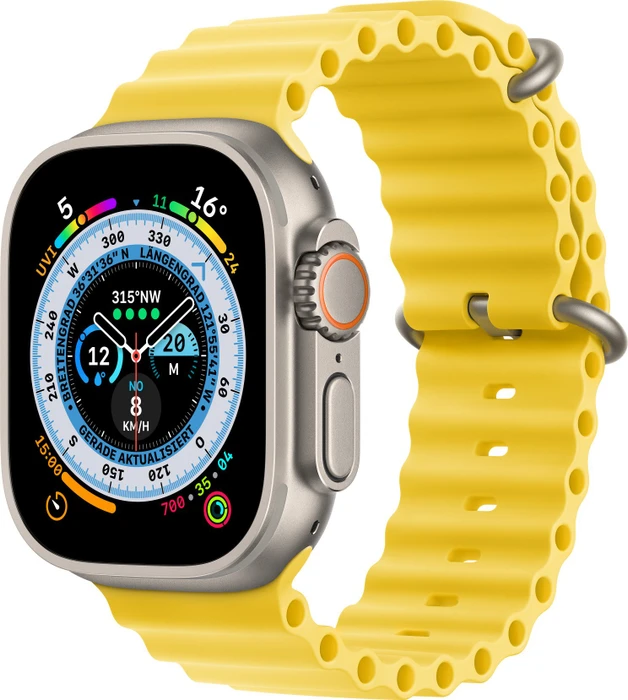 Apple Ocean Armband Verlängerung für Apple Watch Ultra 49mm gelb