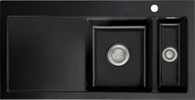 systemceram Mera 100 F Einbau Becken rechts nero