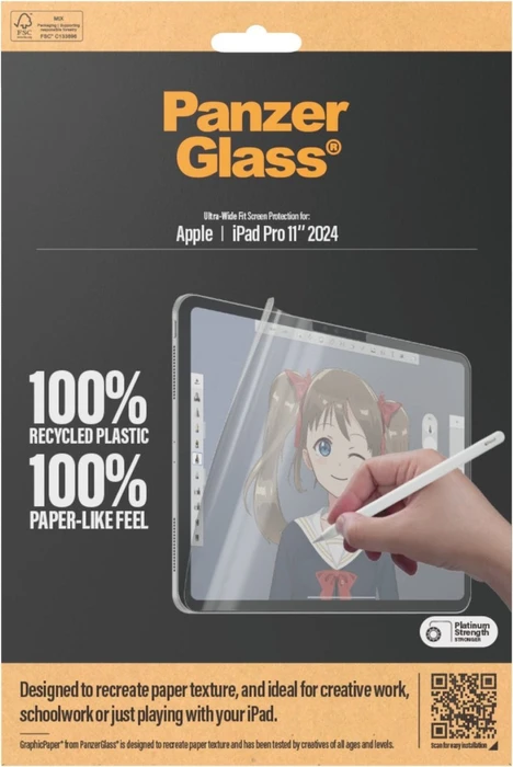 PanzerGlass Displayschutz Ultra-Wide Fit GraphicPaper für Apple iPad Pro
