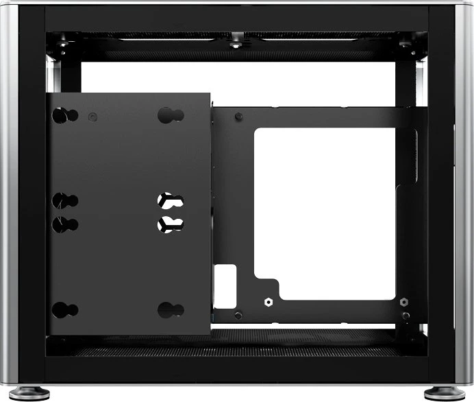 Jonsbo A4, silber, Glasfenster, Mini-ITX