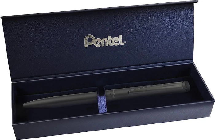 Pentel EnerGel HighClass BL2507 0.7mm/0.35mm Gelroller schwarz matt, Geschenkbox