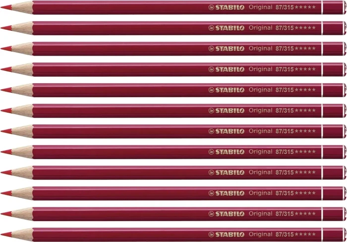 STABILO Original Buntstift dunkelrot, 12er-Pack
