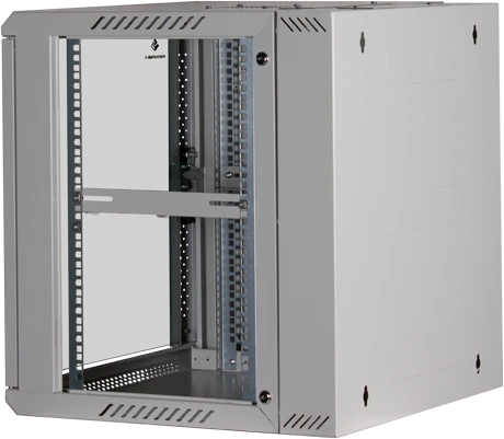 Rockstable 19" Wandschrank 12HE, Sicherheitsglastür, IP2X, weiß, 600mm tief