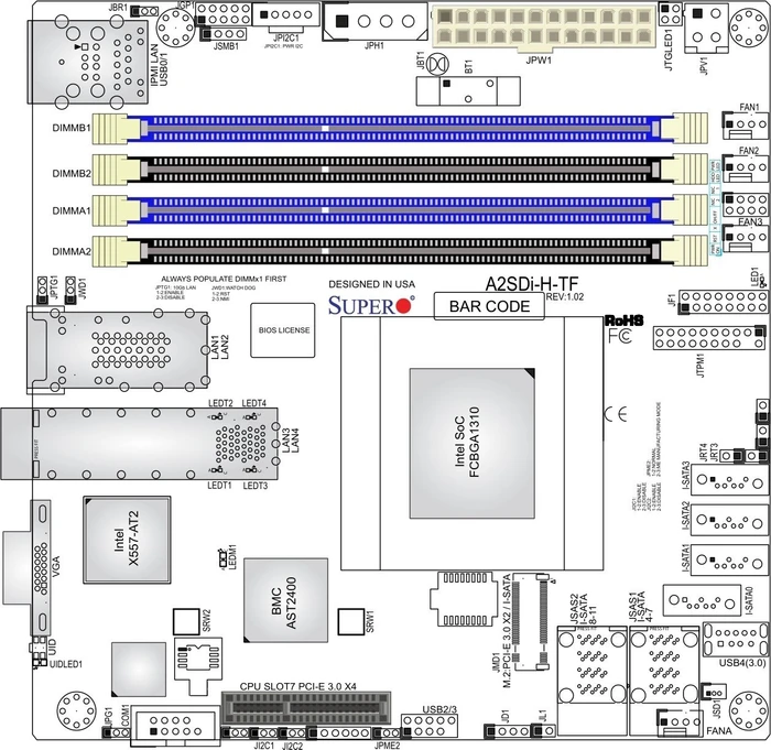 Supermicro A2SDI-H-TP4F, bulk