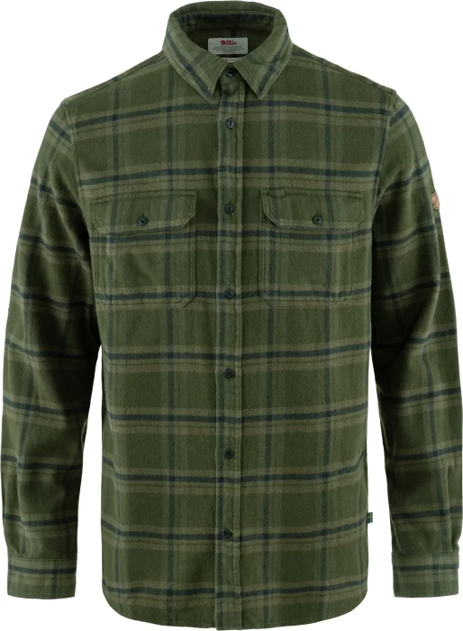 Fjällräven Övik Heavy Flannel Hemd langarm deep forest/laurel green (Herren)