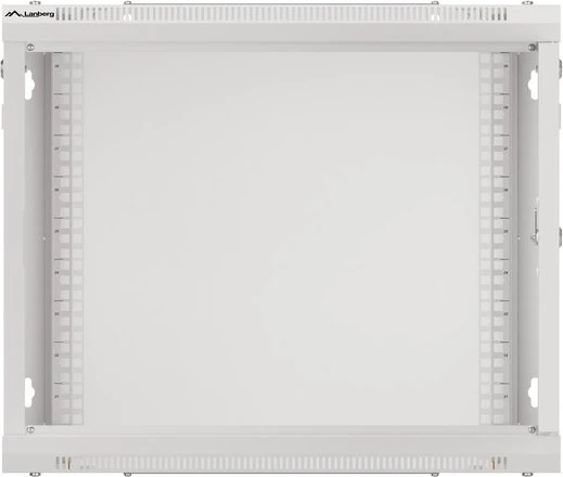 Lanberg WF01 Series 19" Wandschrank 9HE, hängend, Flatpack, V2, Glastür, IP20, RAL 7035, 600mm tief