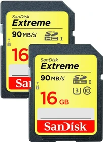 SanDisk Extreme HD Video R90/W40 16GB, UHS-I U3, Class 10, 2er-Pack