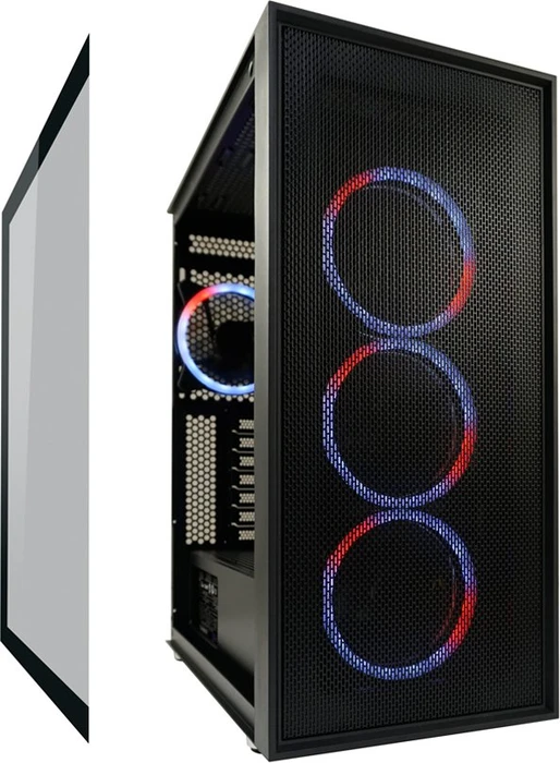 LC-Power Gaming 802B Black_Wanderer_X, schwarz, Glasfenster