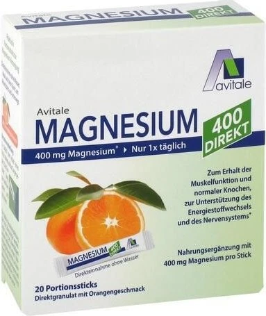 Avitale Magnesium 400 Direkt Pulver Portionsbeutel