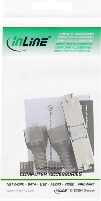 InLine Kabelverbinder Class EA, feldkonfektionierbar, geschirmt, schmale Ausführung
