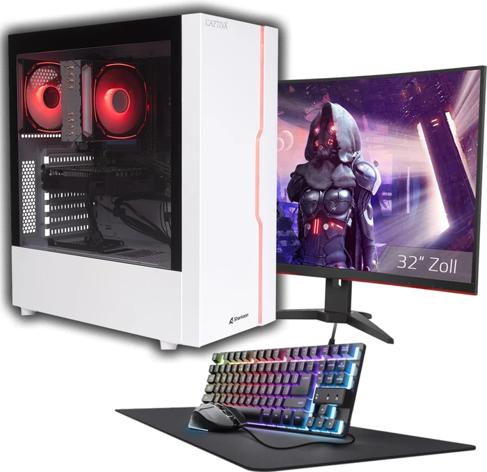 Captiva Advanced Gaming R93-545 TFT-Bundle, Ryzen 7 5700X, 32GB RAM, 1TB SSD, GeForce RTX 5060, Windows 11 Home