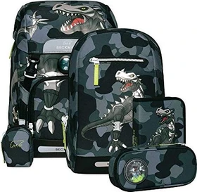 Beckmann Classic Camo Rex Schulrucksack-Set, 6-tlg.