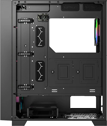Montech Air 1000 Premium Black, schwarz, Glasfenster