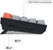 Keychron K6, 65%, LEDs weiß, hot-swap, schwarz/grau, Gateron RED, USB/Bluetooth, US Vorschaubild