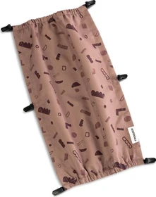 Croozer Kraams Einsitzer Fahrradanhänger Sonnenschutz red patterned