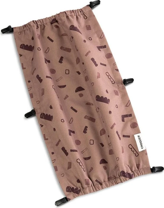 Croozer Kraams Einsitzer Fahrradanhänger Sonnenschutz red patterned